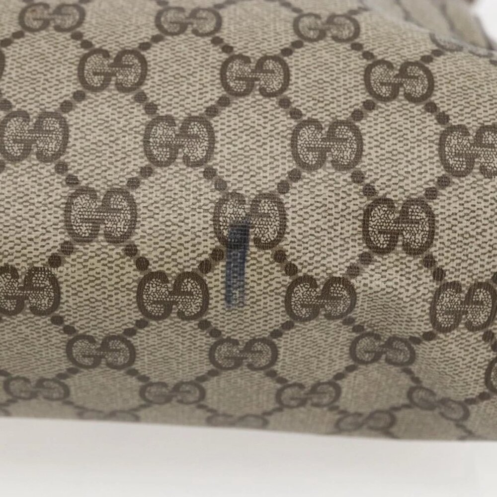 GUCCI GG Supreme Web Sherry Line Bag PVC Beige Gold 89 02 017 Auth BA8189 - Picture 11 of 15